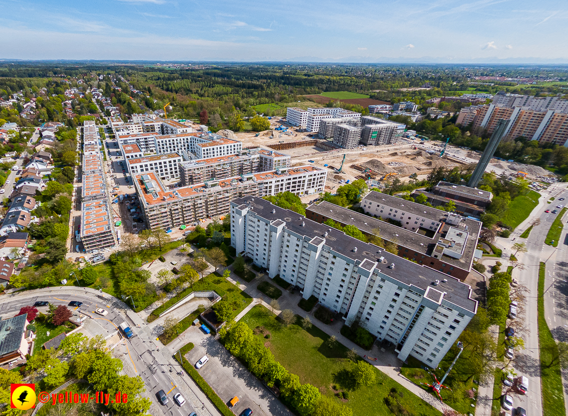 04.05.2023 - Luftbilder vom Alexisqaurtier und Pandion Verde in Neuperlach